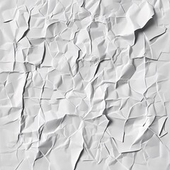 Poster - Crumpled White Paper Texture Background Abstract Design Element