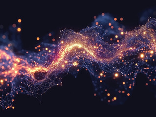 Fototapete - Abstract technology big data background concept.
