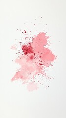 Poster - Pink and red powder exploding and creating an abstract design on a white background, perfect for valentine's day, women's day, or spring themed projects