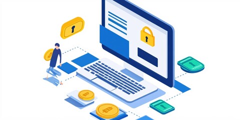 Poster - Secure Online Cryptocurrency Transaction Digital Payment Safety