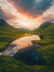 Sticker - Lake in Field