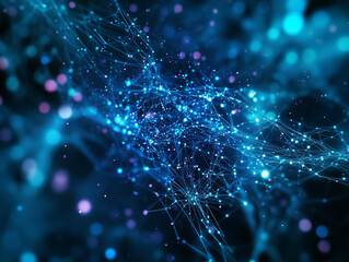 Fototapete - Technology Network Background.