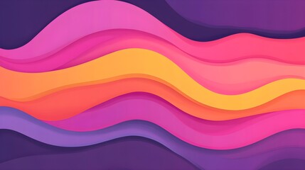 Wall Mural - Dreamy Sunset Gradient with Shades of Pink, Purple, and Orange