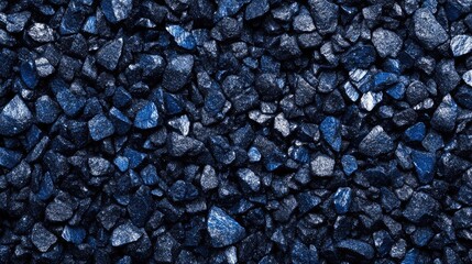 Poster - Dark Blue Perlite Stone Texture for Background or Surface Design in Abstract Art and Natural Material Applications