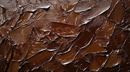 Poster - Textured Dark Brown Background with Rich Oil and Acrylic Painting Layers for Artistic and Creative Projects
