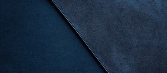 Poster - Navy blue abstract denim and canvas texture with empty copyspace for design and creative projects