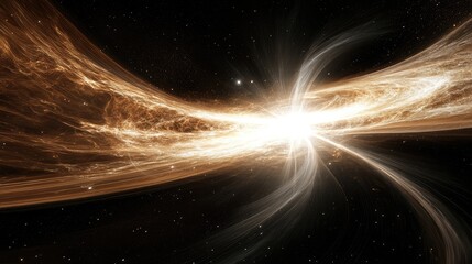 Poster - Cosmic energy explosion with radiant star in a celestial background showcasing vibrant colors and dynamic light effects