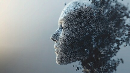 Poster - Advanced Machine Learning Model Visualized as 3D Abstract Concept