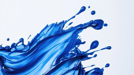 Poster - Elegant Abstract Dark Blue Liquid Splash Art for Textured Background Design