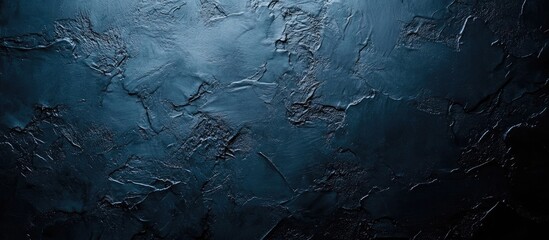 Poster - Dark textured wall in blue and black tones with ample space for product display and text insertion in a minimalist design setting
