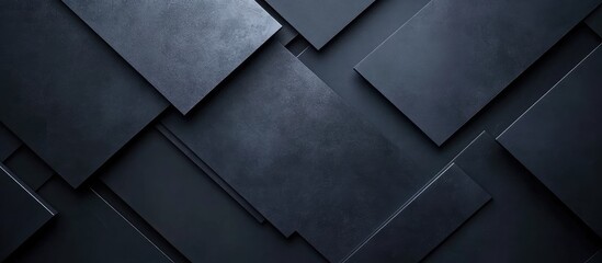Poster - Dark grey and black gradient textured background with layered panels and ample copyspace for customization and text placement