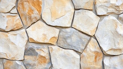 Poster - Textured Cream and Beige Stone Wall Background for Interior Design or Construction Projects