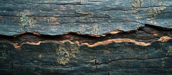 Poster - Dark green abstract wooden texture with grungy details perfect for background use featuring ample empty space for text placement.