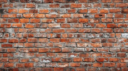 Poster - Aerial View of Rustic Red Brick Wall Texture with Blank Space for Text and Design Elements