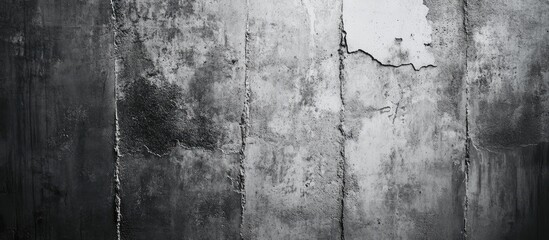 Poster - Textured Dark Gray and White Concrete Wall Background Ideal for Creating Contrast and Emphasizing Empty Copyspace for Design Purposes