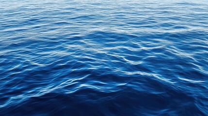 Poster - Aerial view of calm deep blue ocean waves creating a serene abstract water surface background in natural lighting