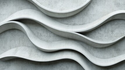 Poster - Contemporary concrete design with flowing abstract patterns for modern architectural backgrounds
