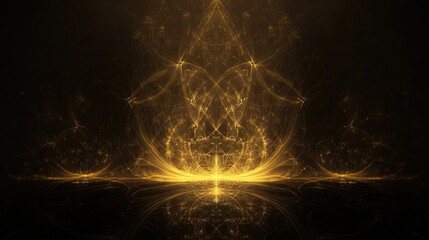 Poster - Elegant Abstract Golden Background for Spiritual Reflection During Eid Prayer and Ramadan Festivities