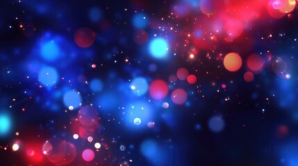 Poster - Colorful Abstract Background for Festive Christmas Celebrations with Bokeh Lights and Vibrant Dots on a Dark Backdrop