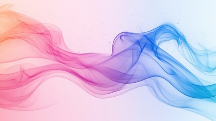 Poster - Colorful Abstract Smoke Waves Background in Soft Gradient Hues of Pink Blue and Purple for Design and Creative Projects