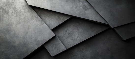 Poster - Abstract Dark Gray Textured Background Featuring Layered Steel and Concrete for Modern Design and Copyspace Usage