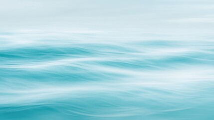 Poster - Aerial view of serene turquoise ocean waves creating a calming abstract background in minimalist style for design and artistic projects.
