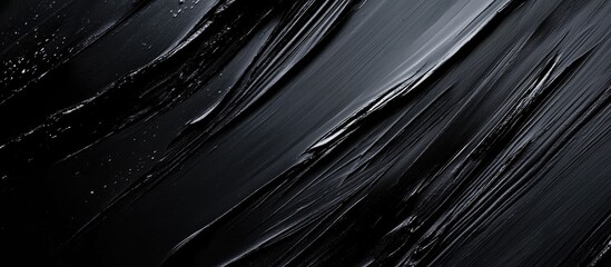 Poster - Abstract dark textured background with dynamic strokes in black creating a minimalist design ideal for text or graphic overlays.