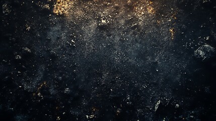 dark surface texture with scattered particles and ashes