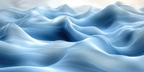 Poster - Calm blue ocean waves create a serene landscape under soft lighting in a tranquil setting