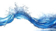 © ning - blue water wave splash isolated