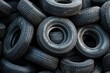 © StockUp - A dense collection of black tires creating an intriguing texture and chaotic visual impact.