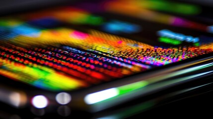 Poster - Abstract Colorful Screen Display Showing Code
