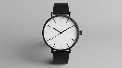 Poster - Minimalist Black Wristwatch With White Face
