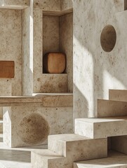 Poster - Minimalist Mycelium Packaging with Bold Geometric Design