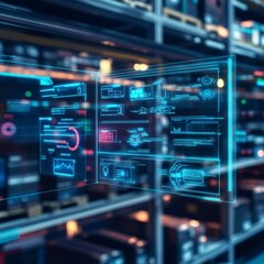 Leinwandbilder - Enhancing warehouse management software interfaces for improved efficiency insights in industrial environments