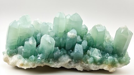 Poster - Aquamarine Crystal Cluster Geode Mineral Specimen