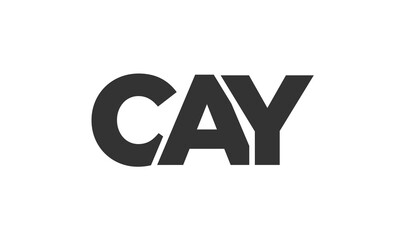 Poster - CAY logo design template with strong and modern bold text. Initial based vector logotype featuring simple and minimal typography. Trendy company identity.