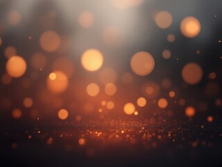 Poster - Glowing golden bokeh abstract lights in warm tones