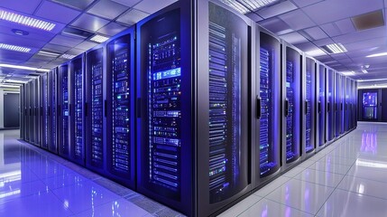 Poster - Modern Data Center with Sleek Servers and High-Scale Network Design