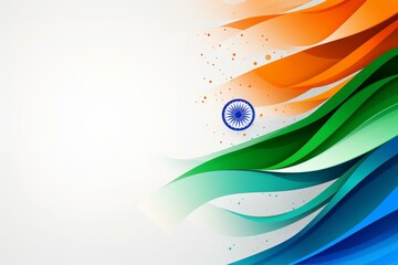 Aufkleber - Stylish indian flag waving colors abstract design background for republic day or independence day
