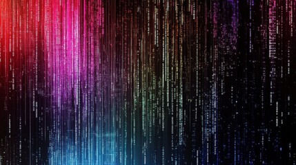 Abstract Programming Code Overlay with Dynamic Colorful Lines