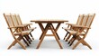 © regulator - Wooden patio furniture set, isolated