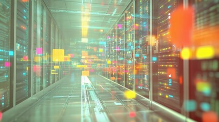 Poster - Colorful Concepts of ICT and IoT Illustrated in a Digital Environment