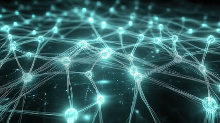 Poster - Abstract Big Data Connection Technology Concept with Interconnected Lines