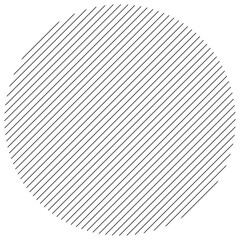 Diagonal stripe seamless pattern. Geometrical backdrop. Seamless texture isolated on white background in circle shape 