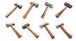 © madyshah783 - Pack Hammer with a Wooden Handle, set Against a Transparent Background, Perfect for Tool Photography, DIY Projects, and Hardware Marketing