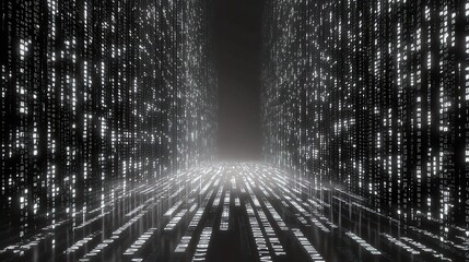 Poster - Abstract Digital Background with Data Lines and Scale Effect