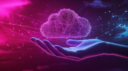 Poster - Hand Reaching for Cloud Network Connection with Digital Elements