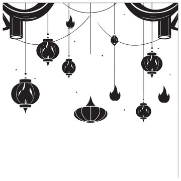 Eid mubarak islamic greetings background Islamic Lanterns Islamic lantern illustration
 