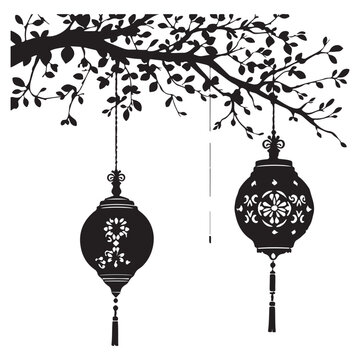 Eid mubarak islamic greetings background Islamic Lanterns Islamic lantern illustration
 